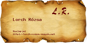 Lorch Rózsa névjegykártya