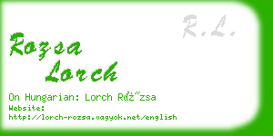 rozsa lorch business card